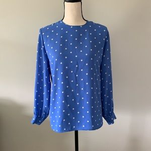 Chaus | Vintage Blue Dot Blouse size 6